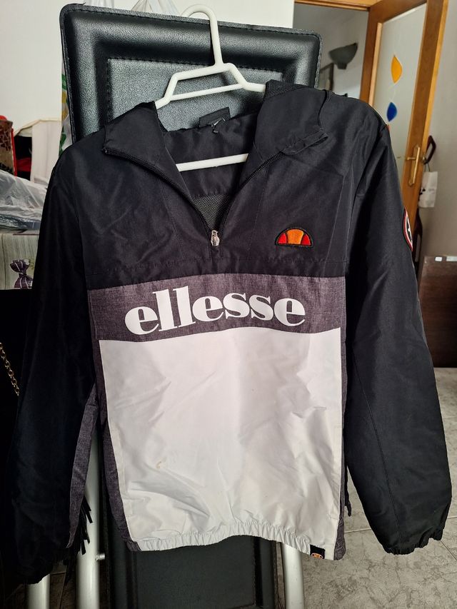 Cortavientos niño Ellesse blanco/negro T.12/13 año