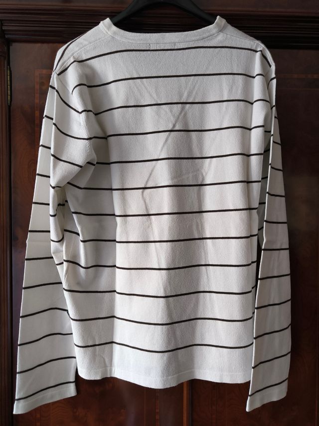Jersey fino cuello pico rayas