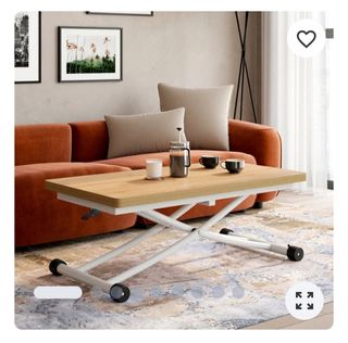 Mesa de centro elevable madera y metal