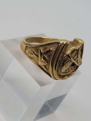 Anillo Herradura Caballo Dorado