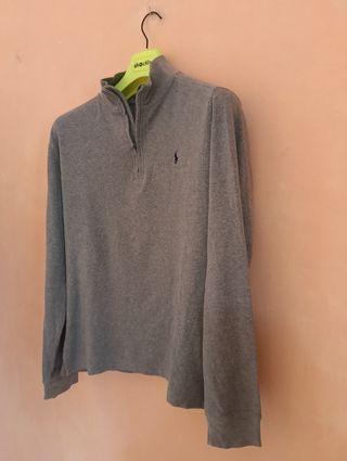 Maglione Ralph Lauren mezza zip grigio XL