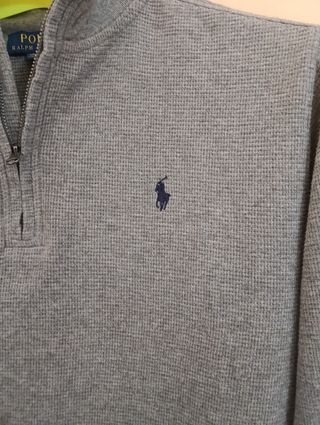 Maglione Ralph Lauren mezza zip grigio XL