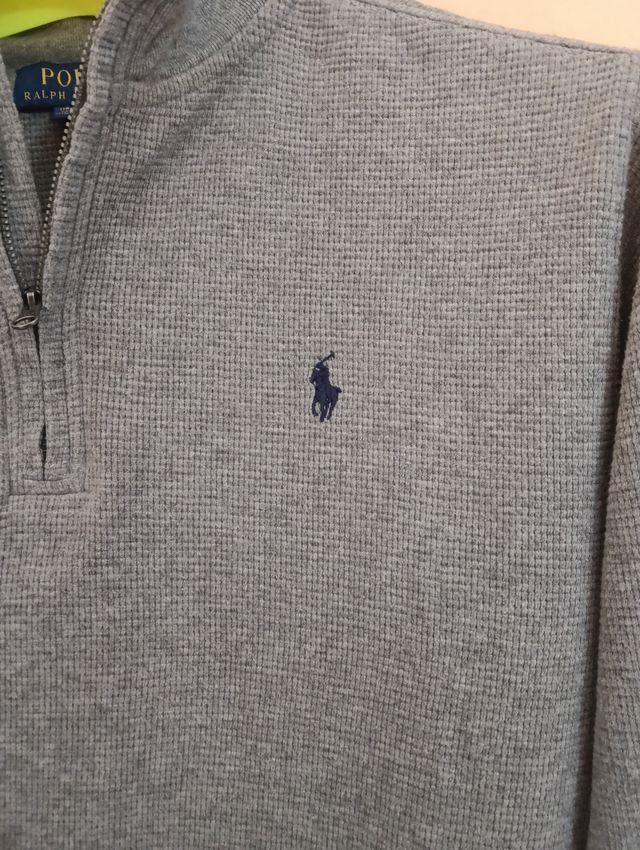 Maglione Ralph Lauren mezza zip grigio XL