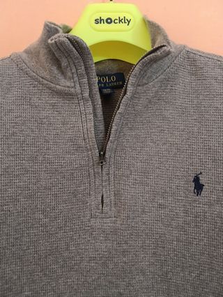 Maglione Ralph Lauren mezza zip grigio XL