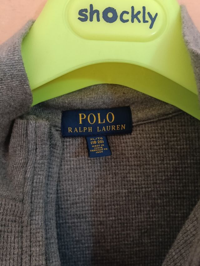 Maglione Ralph Lauren mezza zip grigio XL