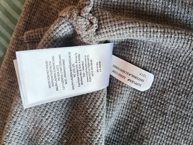 Maglione Ralph Lauren mezza zip grigio XL