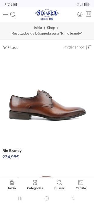 Zapatos Segarra nuevos Talla 43 Color Brandy