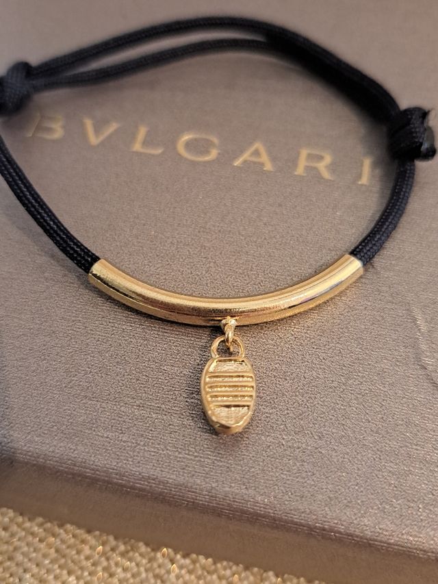 Pulsera estilo Bulgari Serpenti Negra y Dorada
