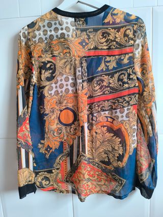 Camisa Étnica Blanco Talla S