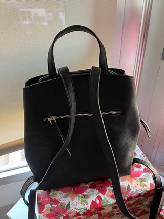 Mochila Desigual Negra Bordada