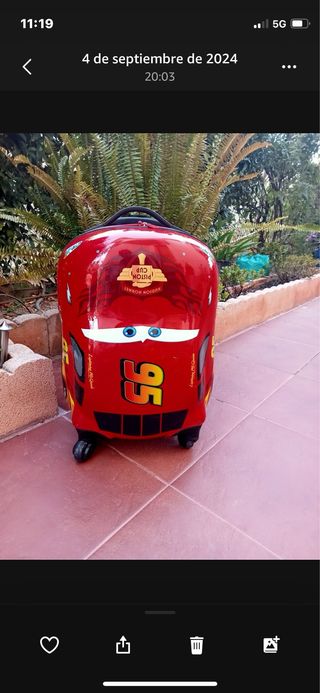 Maleta rígida infantil  con 4 ruedas de Cars