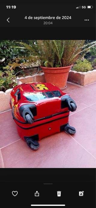 Maleta rígida infantil  con 4 ruedas de Cars