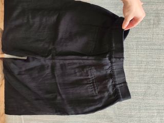 Pantalón H&M Lino Pinzas Negro