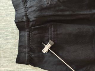 Pantalón H&M Lino Pinzas Negro