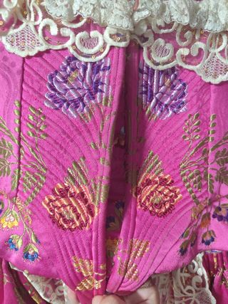 Traje de Fallera Niña Rosa y Morado