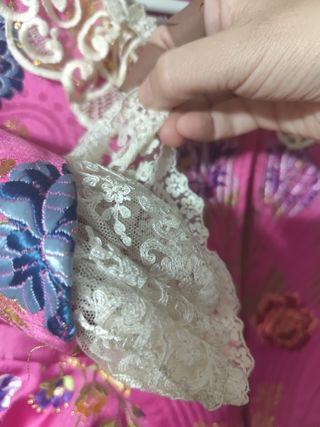 Traje de Fallera Niña Rosa y Morado