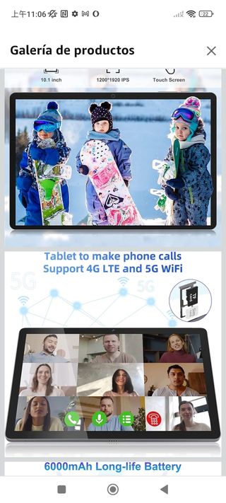 Tablet Jumper Android 12 6GB RAM 128GB