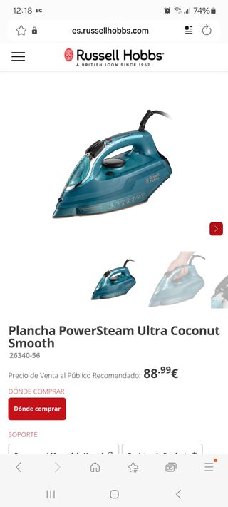 Plancha Russell Hobbs Powersteam Ultra
Nueva 
