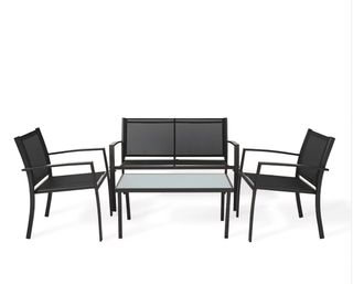 Conjunto de Muebles de Jardín Negro