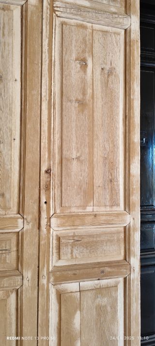 Puerta doble hoja madera antigua