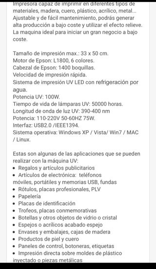 Impresora UV