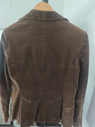 Americana Zara Basic Marrón Pana
