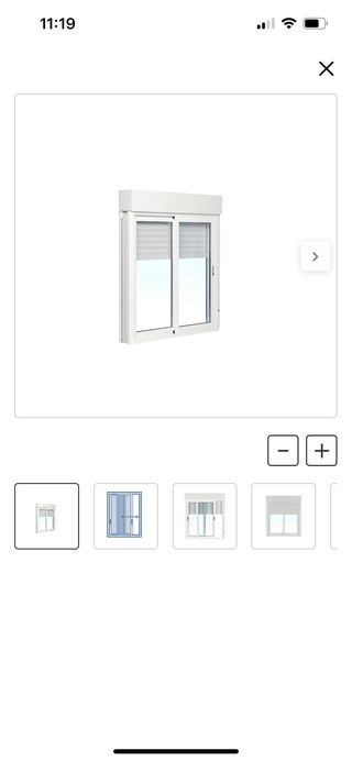 Ventana corredera blanca