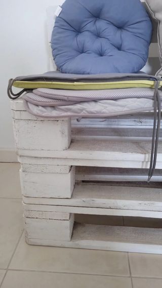 Sillón de Palets Blanco. Cojines incluidos