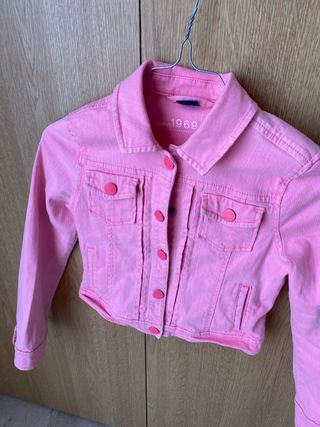 cazadora tejana rosa GAP niña T- 6-8 años