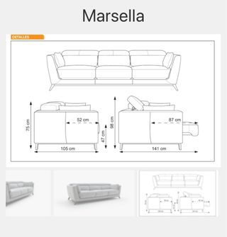 Sofá Modular Deslizante 3 Plazas
