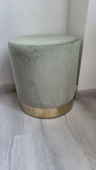 Pouf Ikea velluto verde e oro