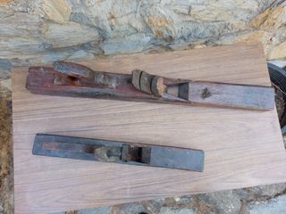 Cepillos de carpintero antiguos de madera