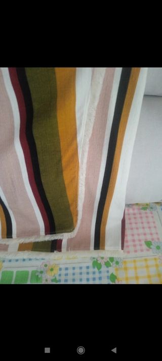 Falda MIDI Zara Rayas Multicolor