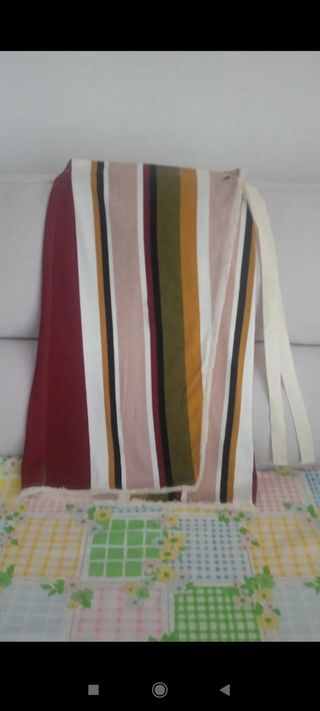 Falda MIDI Zara Rayas Multicolor