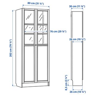 Librería Vitrina Ikea BILLY / OXBERG Blanca