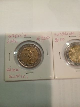 Lotto 3 monete 2 euro Grecia San Marino