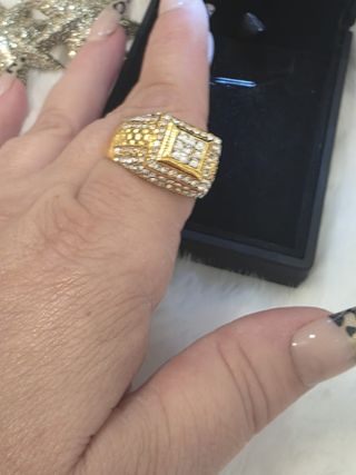Anillo Hombre Chapado Oro 18k
