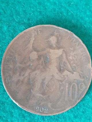 Moneda 10 cts República Francesa 1902