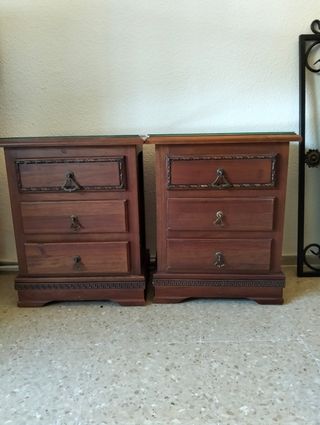 Cojunto muebles madera dormitorio matrimonio