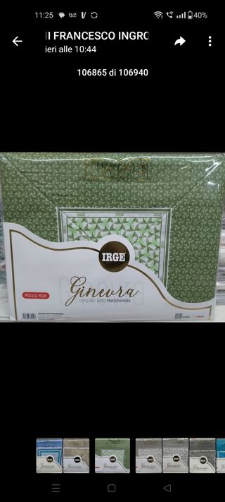 Lenzuola matrimoniali cotone Irge