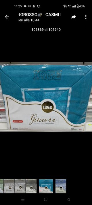 Lenzuola matrimoniali cotone Irge