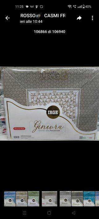 Lenzuola matrimoniali cotone Irge