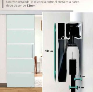 Puerta Corredera de Cristal 77,5x205 cm