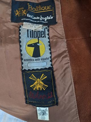 Gabardina de ante con cuello de pelo