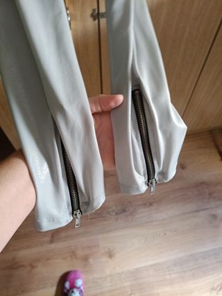 Leggings plateados de fiesta talla XL