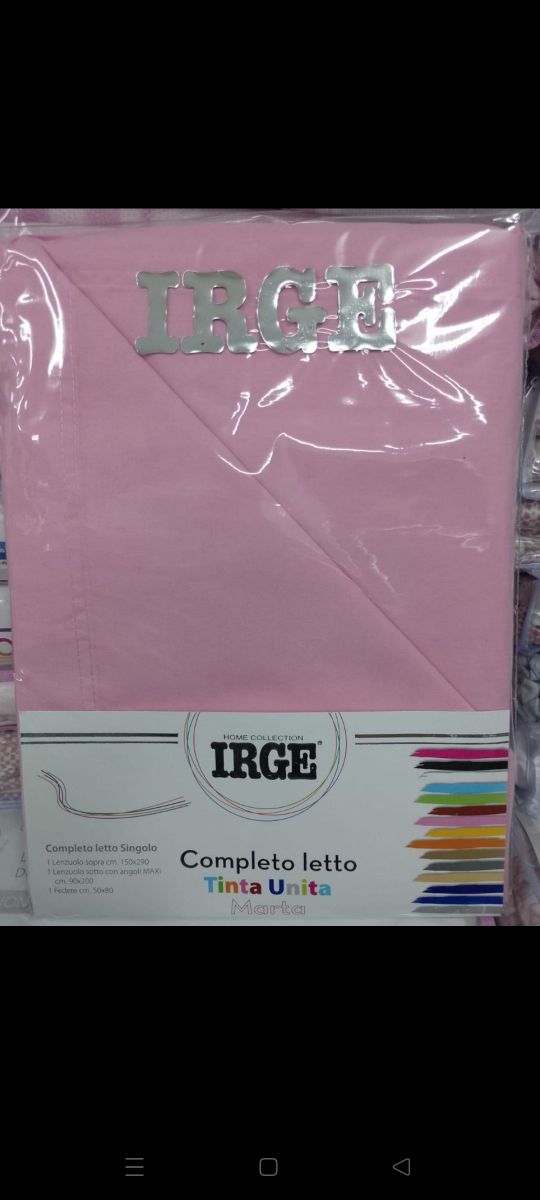 Completo Lenzuola Singole IRGE Cotone Rosso