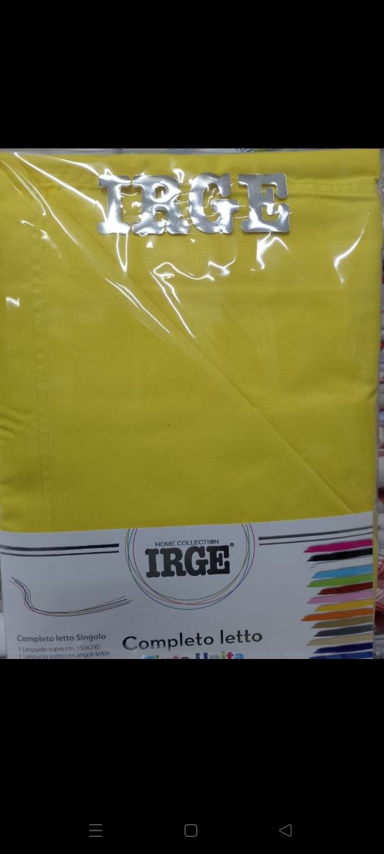 Completo Lenzuola Singole IRGE Cotone Rosso