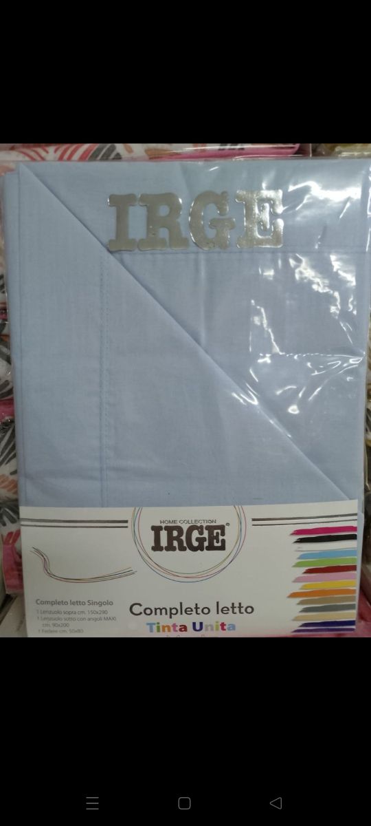 Completo Lenzuola Singole IRGE Cotone Rosso