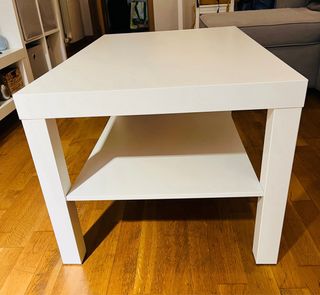 Mesita de centro blanca de madera