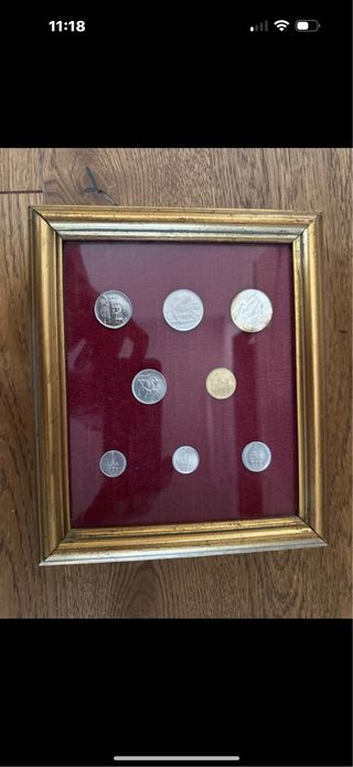 Monete da collezione in cornice